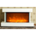 Movable electric fireplace with mantel